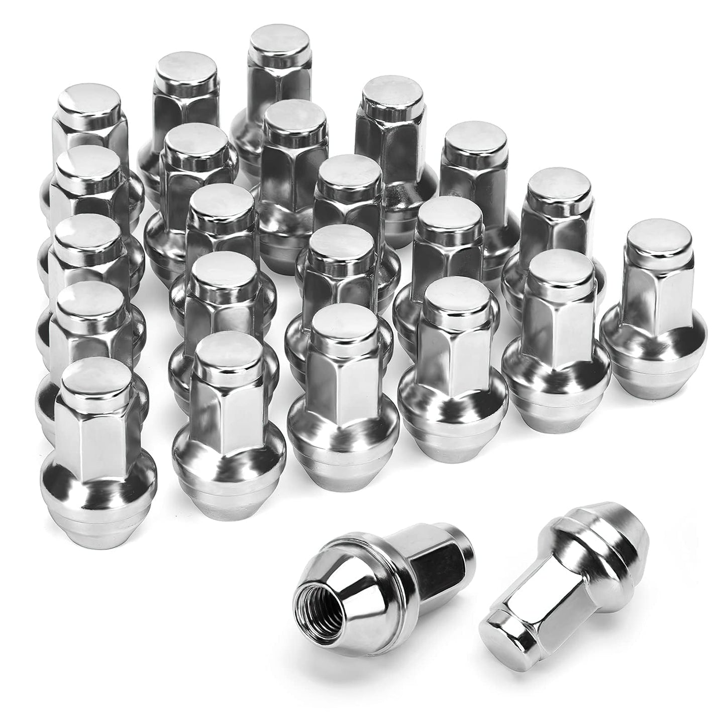 Dynofit 14x2 OEM Lug Nuts for F150 2000-2014, One-piece Factory Steel Tuner Nuts Compatible With Ford Expedition Navigator 03-14, Stock Wheel Nuts Replace OE#BD142978 4L3Z1012A (Work on 14mm-2.0 Stud)