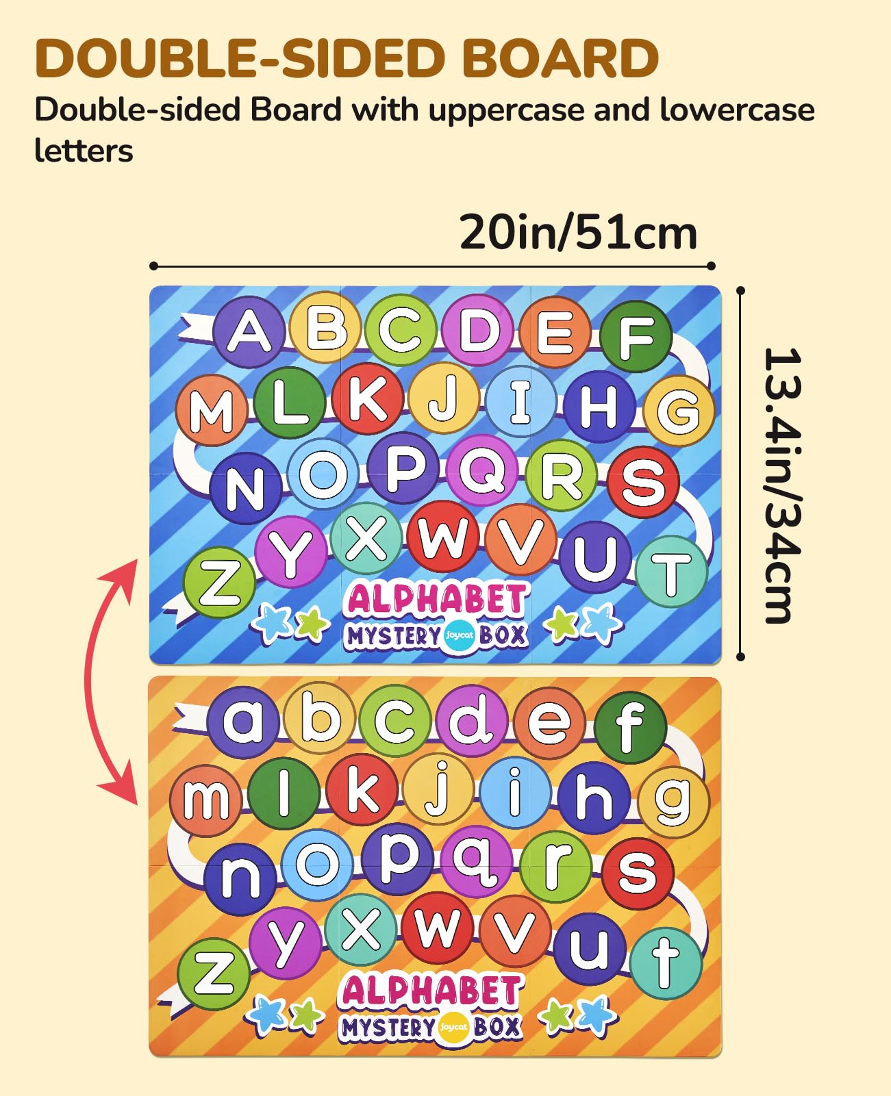 JoyCat Alphabet Mystery Box for Kids - 26 PCS Letters Sorting Matching Game Activities Letter Sounds Fine Motor Learning Toys for Preschool Kindergarten Classroom Gift for 3+ Years Kids Toddlers