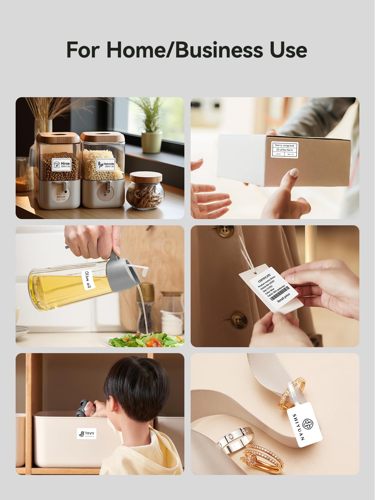 NIIMBOT B21 Label Printer,Bluetooth Thermal Label Maker,Ideal for Home Organization,Business,Ofice,50x30mm Label,230Pcs(Black)