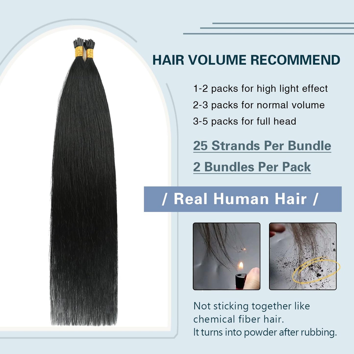 Sunya I Tip Hair Extensions Human Hair Black 24 Inch Itip Hair Extensions Human Hair Jet Black I Tip Hair Extensions Remy Itip Human Hair Extensions 50g/50Strands