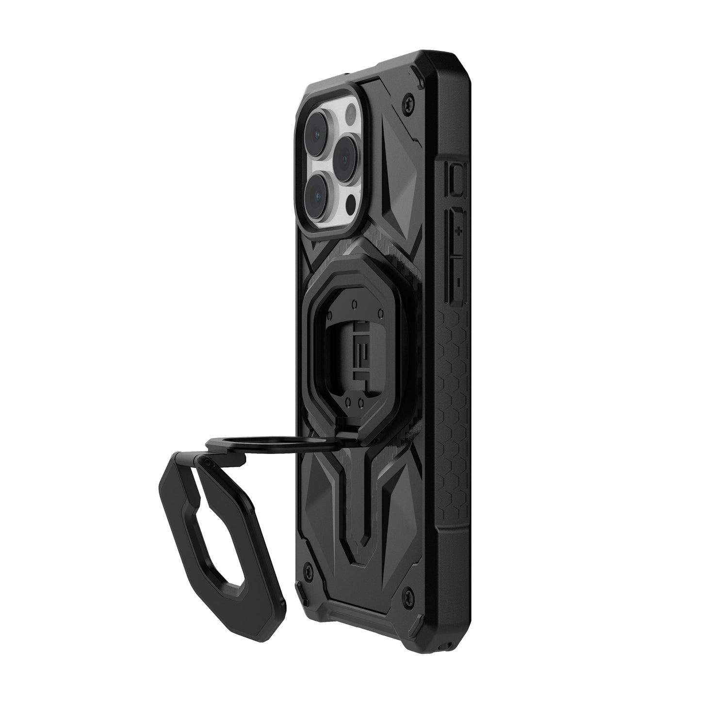 URBAN ARMOR GEAR UAG Magnetic Ring Stand Monarch Mag2 w/Built-in Bottle Opener - Ultra-Strong Double Magnet MagSafe Compatible Metal Phone Ring Grip 360 Rotation Multi-Functional Kickstand, Black