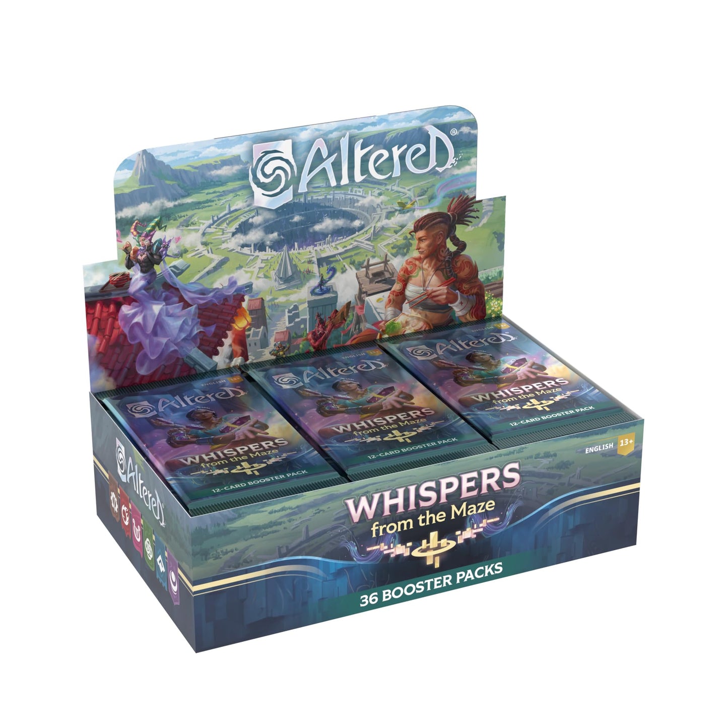 Equinox Altered Whispers from The Maze 36-Pack Booster Display - Unique Deck Building, Strategic Non-Combat Gameplay, Collectible Trading Card Game, Ages 13+, 2 Players, 20-30 Minute Playtime