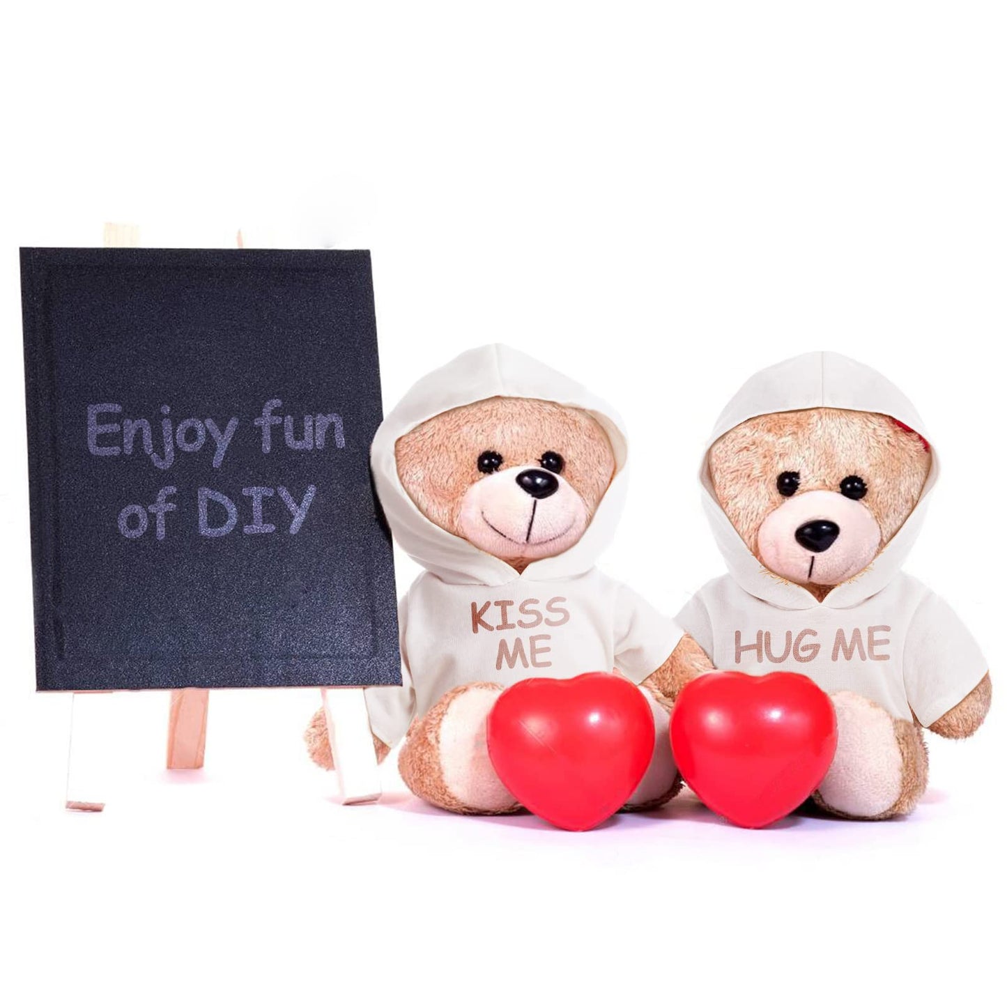 Litherr S 12 PCS Teddy Bear Clothes Shirt Stuffed Animal T-Shirt Doll Tshirts Classic Plush Bear Shirts Build A Bear Hoodie Fit 14-18 Inches Stuffed Bear Dolls (White)