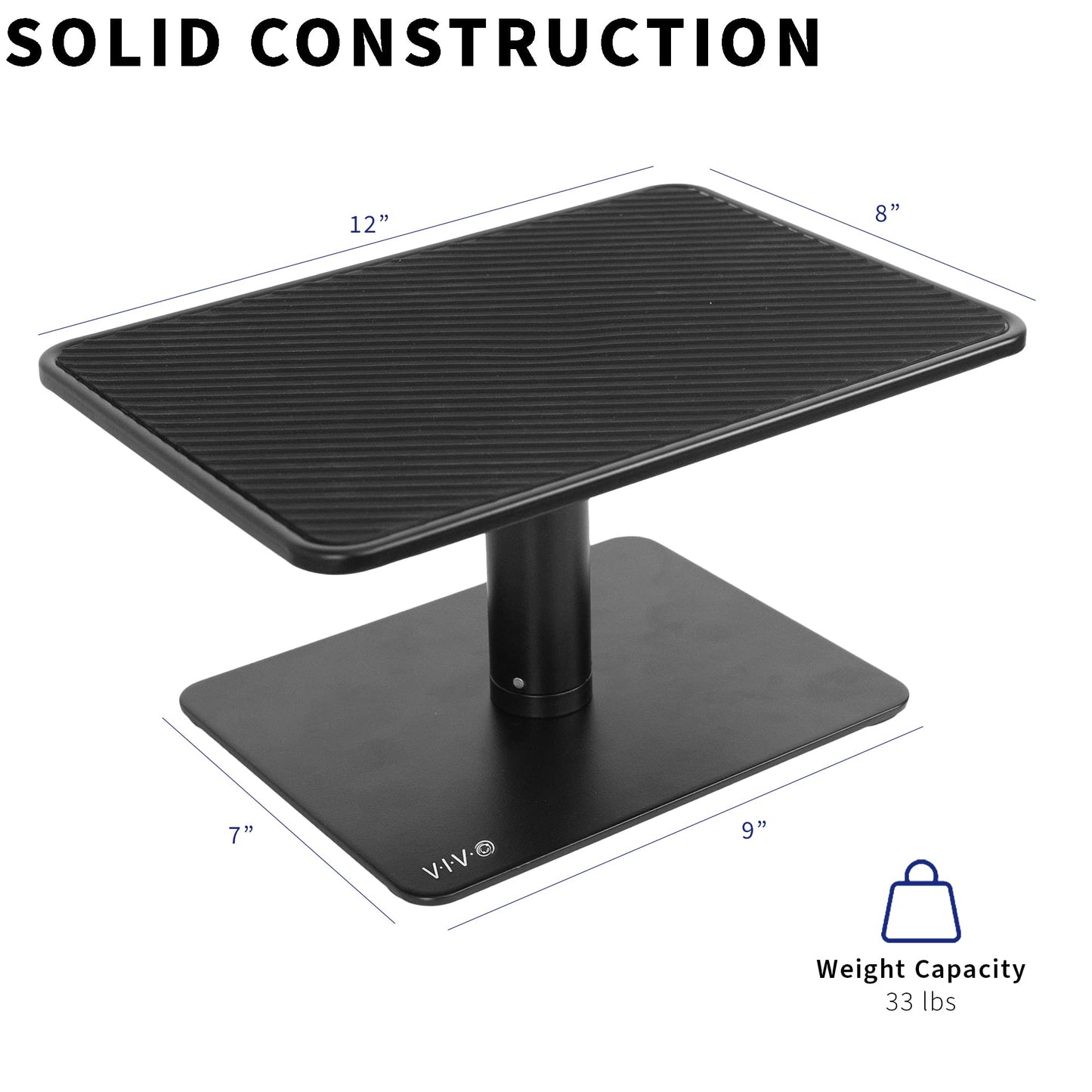 VIVO Universal Height Adjustable Ergonomic Computer Monitor and Laptop Riser Tabletop Desk Stand, Black, STAND-V000SB