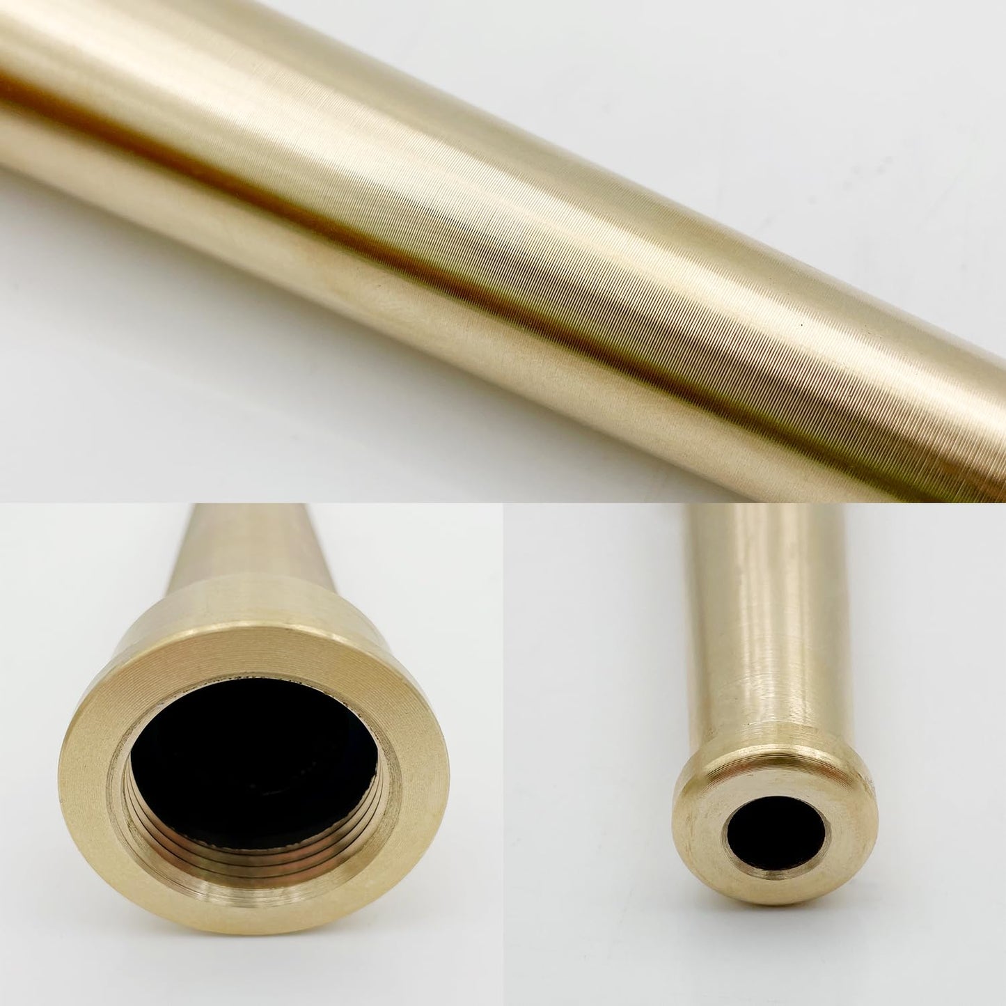 SAFBY Brass Fire Equipment, Plain Hose Nozzle, 2" NPSH (NPT), 12" Length, 9/16" Orifice (2" NPSH/NPT)