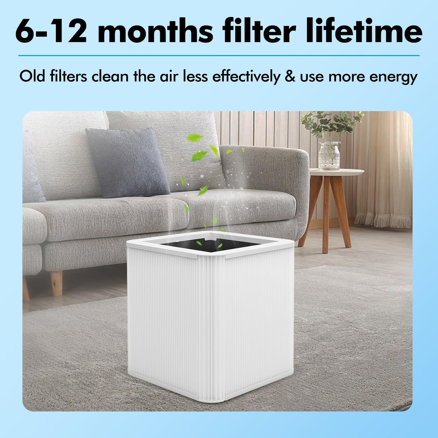 FFAC 211+ Replacement Filter Compatible with Blue Pure 211 Air Purifiers, 2-in-1 True HEPA Particle and Activated Carbon Filters, 2 Pack