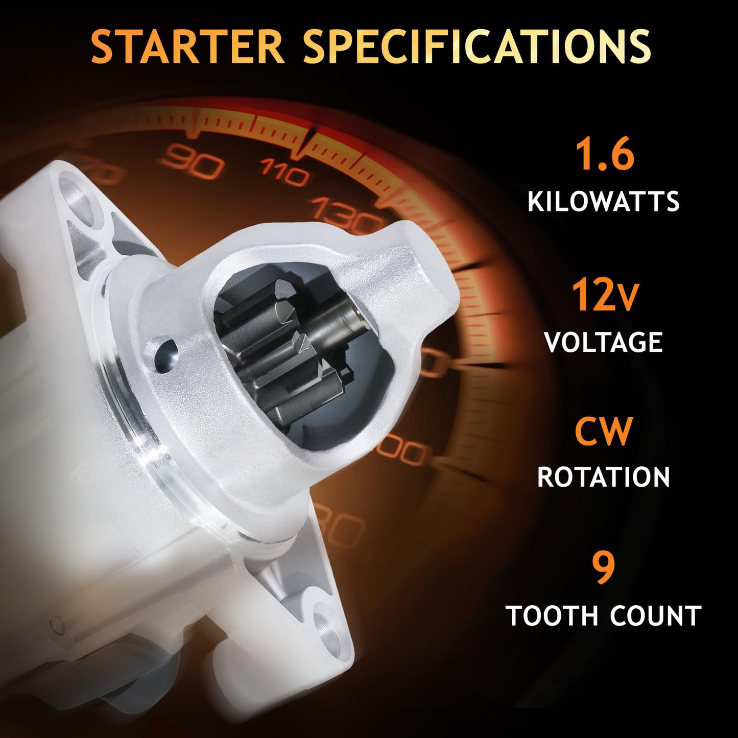 2006-2012 Honda Accord Starter 2.4, Civic 2006-2011, CR-V Element 2007-2011, Acura TSX 2006-2014 2.4L, CSX 2006-2008 2.0L,17960N 31200-RAA-A61 31200-RRA-A51 31200R40A01 31200R41L01