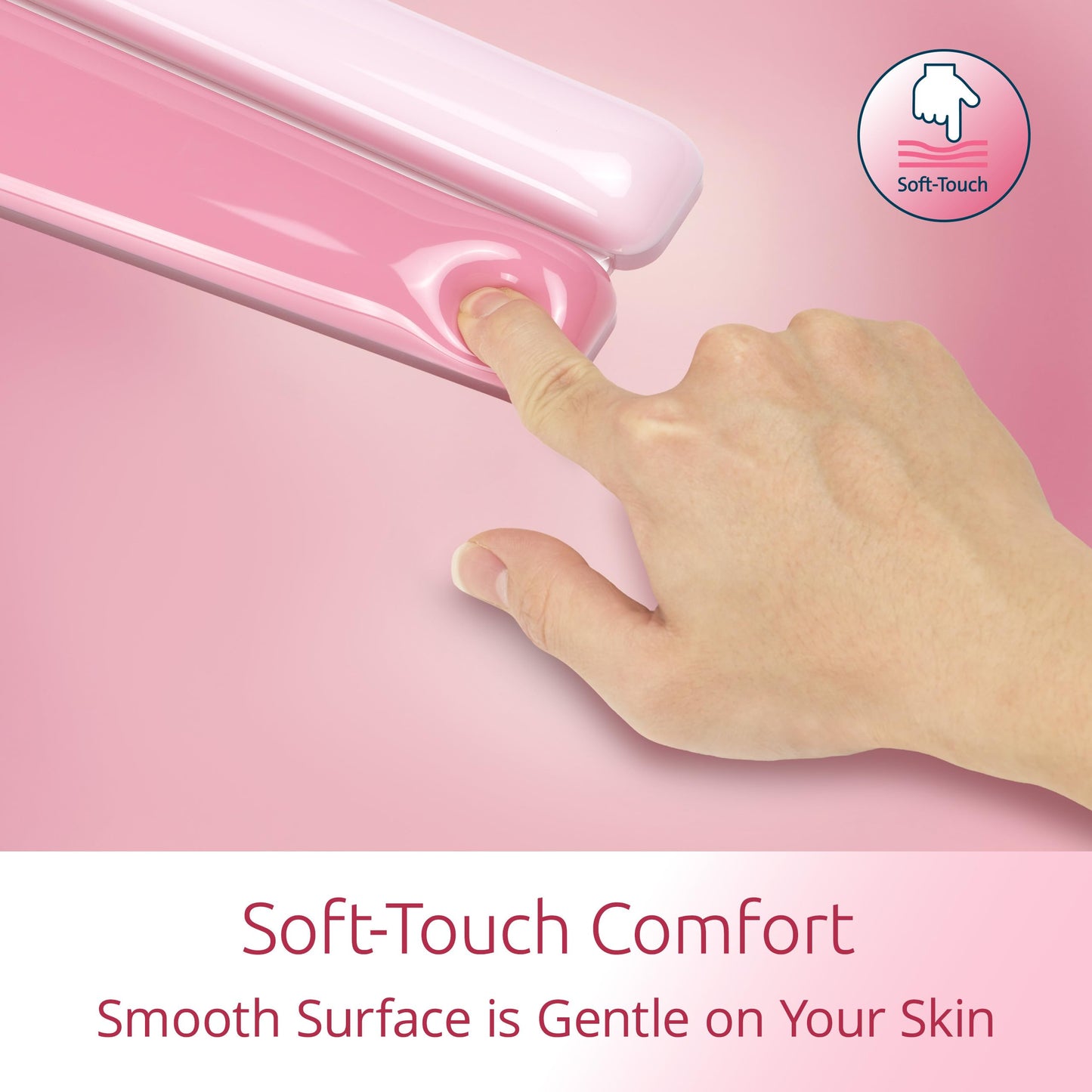 Kensington Duo Gel Mountain Wrist Rest for Keyboard, Wrist Pad for Full Size Keyboard, Ergonomic Wrist Pad for Computer, Non-Skid Computer Pad with Wrist Support, Pink K62677WW, 17.7" x 4.1"x 0.8”