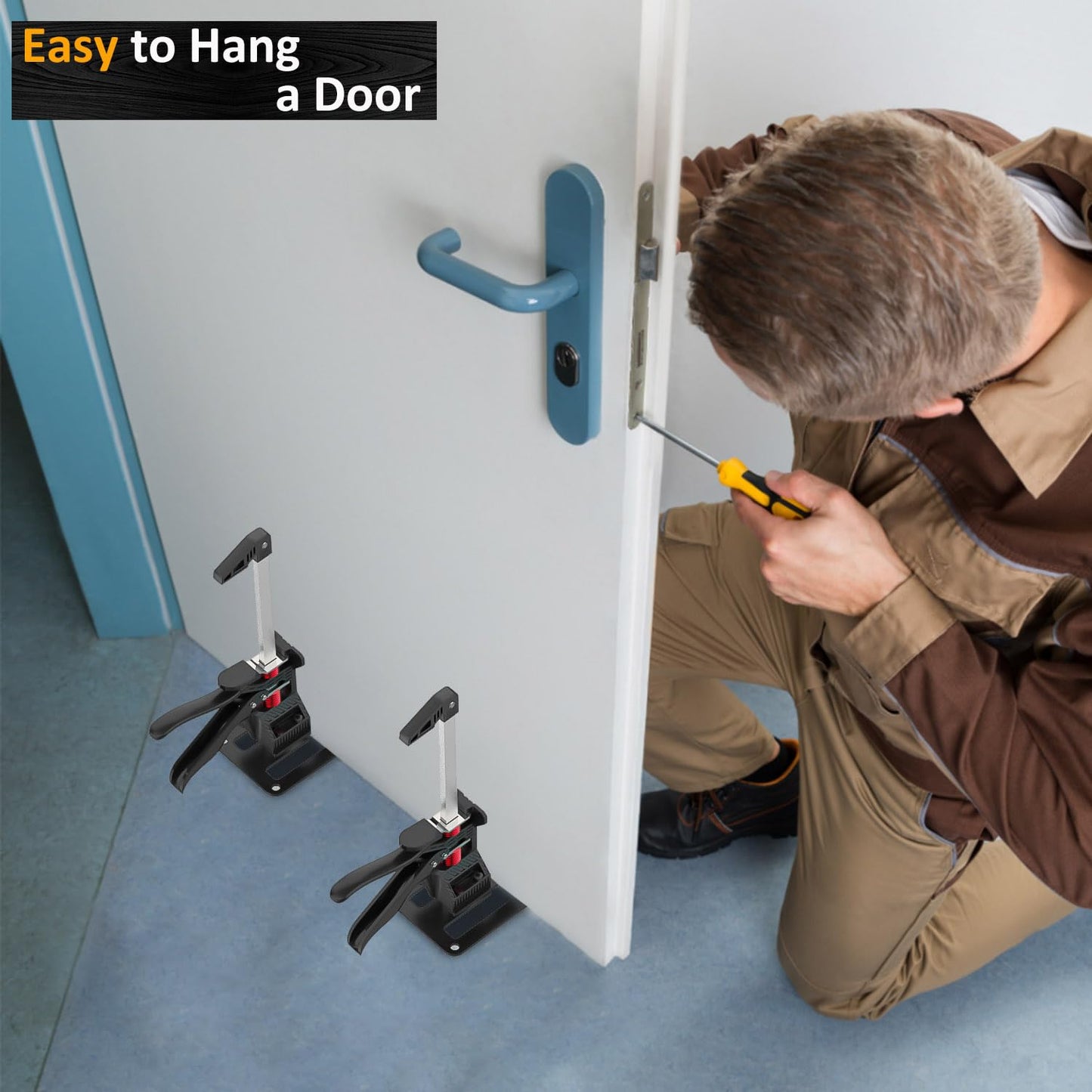 Labor Saving Arm Jack(2 Pcs),Upgraded Multi-Function Height Adjustment Lifting Device with Portable Bag,Suitable for Door & Window Lifting,Wall Tile Locator,Cabinet Jack and Board Lifter etc