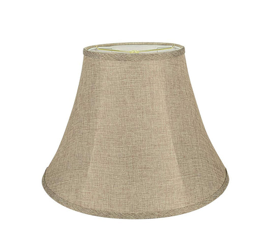 Aspen Creative 38001A Collapsible Traditional Handsewn Bell Shape Spider Construction Lamp Shade in Wheat, 9" Top x 18" Bottom x 13" Slant Height