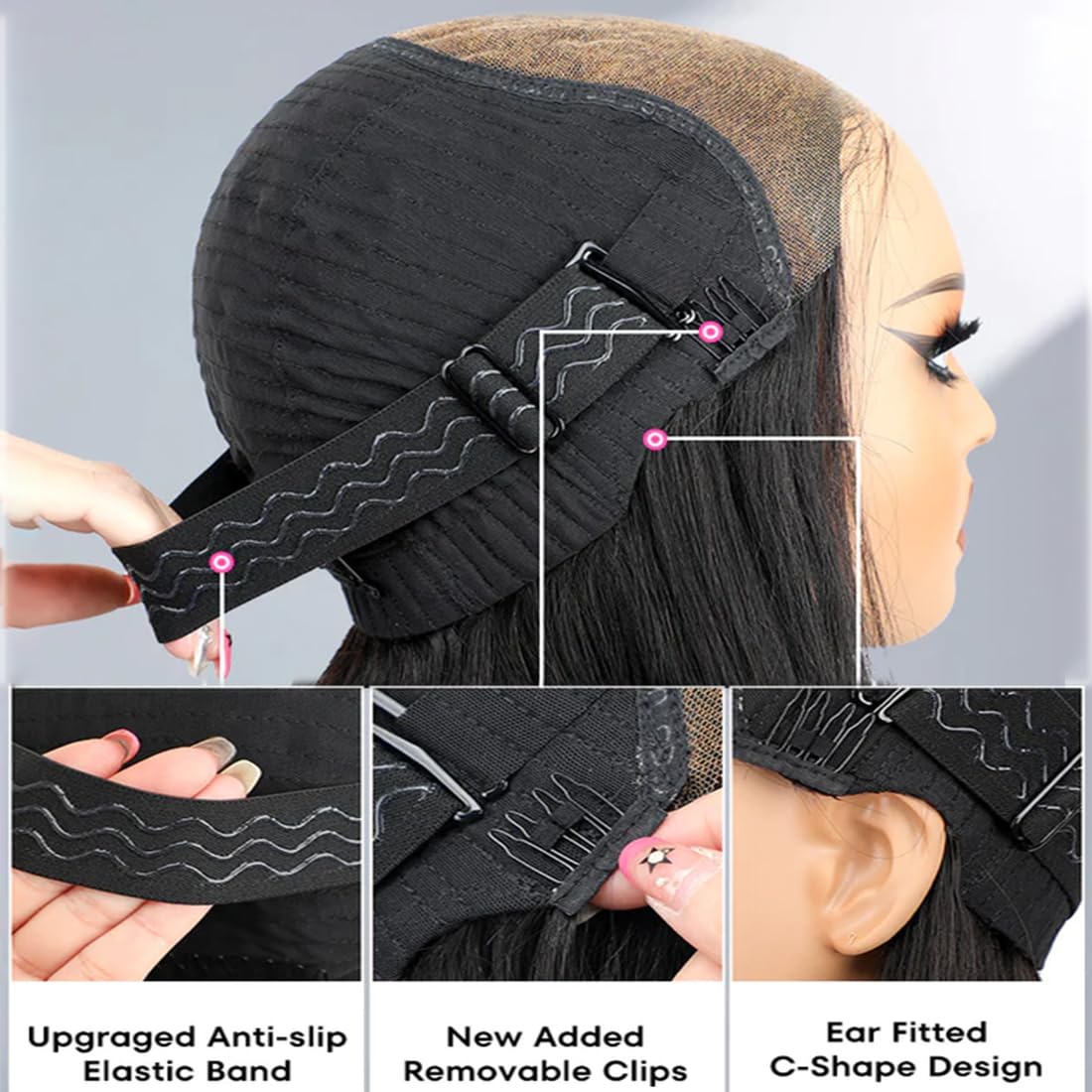 ISEE Hair M Cap 9x6 Bob Wig Human Hair Glueless Bob Wigs Pre Plucked Pre Cut HD Lace Front Glueless Wigs Human Hair 180% Density Short Straight Bob Wigs for Black Women 10 inch