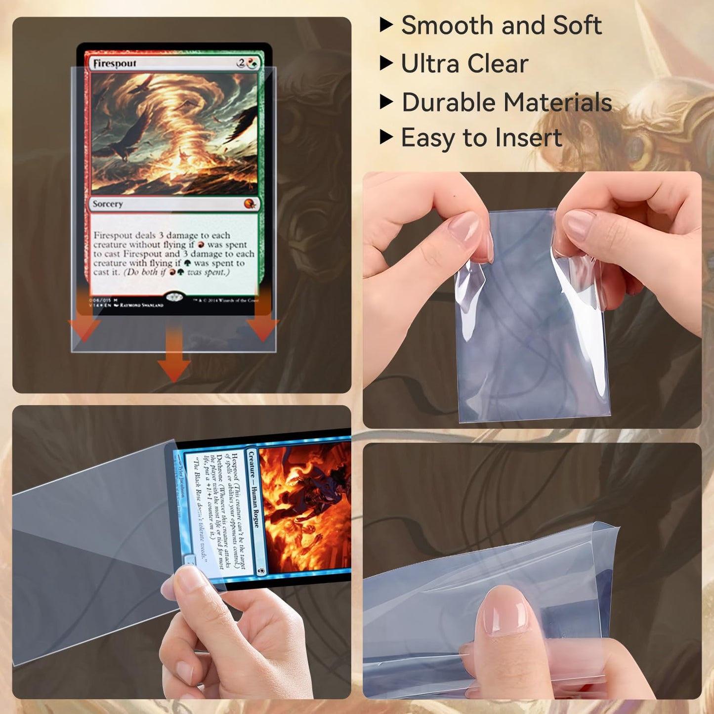 10000 Pack Perfect Fit Card Sleeves, Inner Sleeves Ideal for Double-Sleeving Compatible with TCG, MTG, PKM, TCG, Trading, Gaming Cards