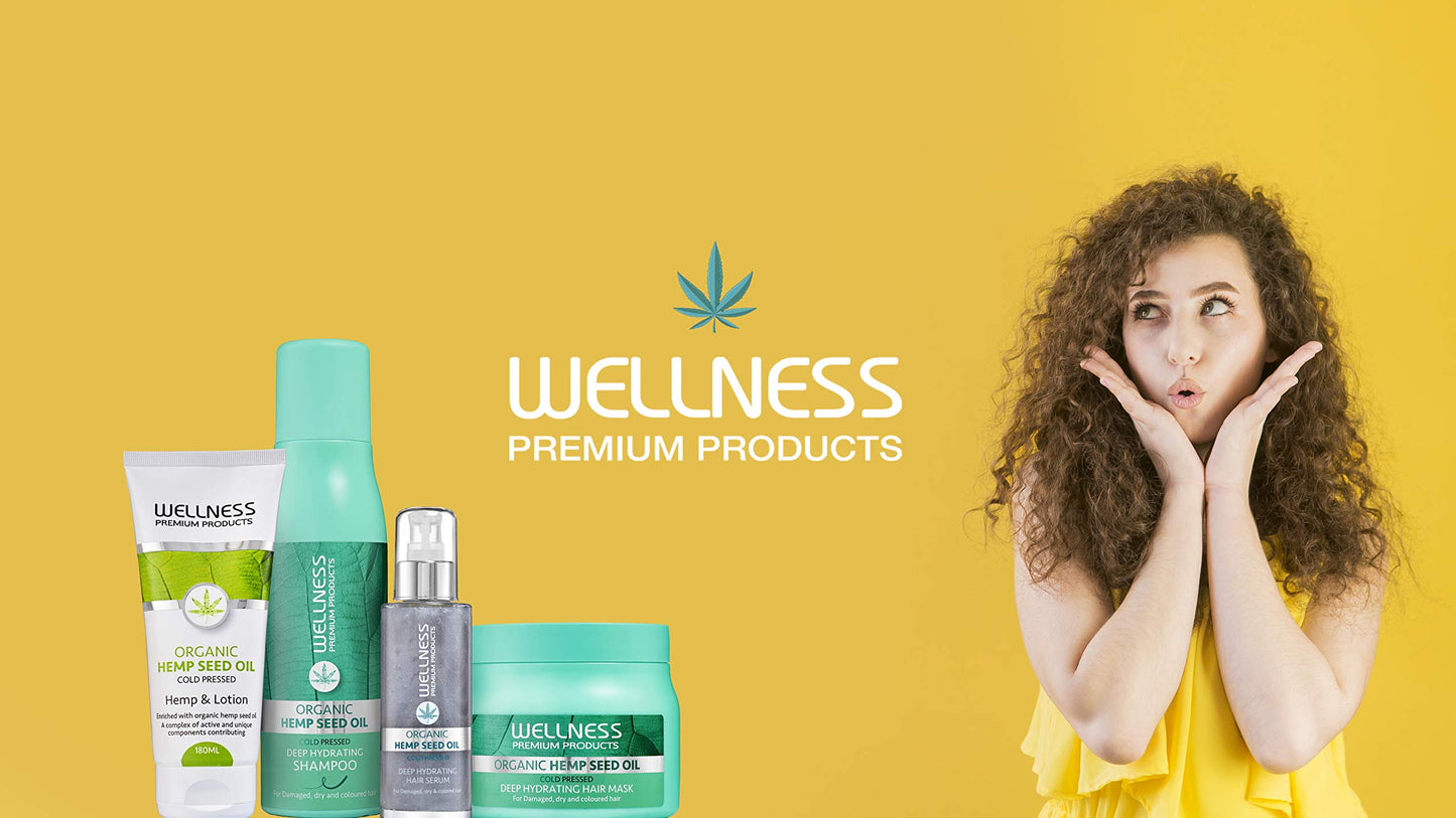 Wellness Premium Products Organic Hemp Seed Oil - Deep Hydrating Mask & Ampoule Treatment (500ml)