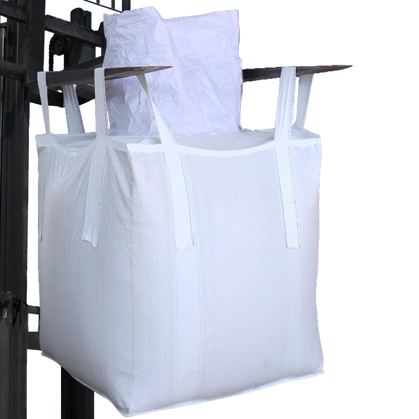 10Pack Aolikebao FIBC Bulk Bag,1.5 Ton Bag, 35.4"L x 35.4"W x 43.3"H,3300lbs SWL Safty Factor 3:1,Woven Polypropylene Bags,Top Circular Feed Inlet Flat Bottom (10)