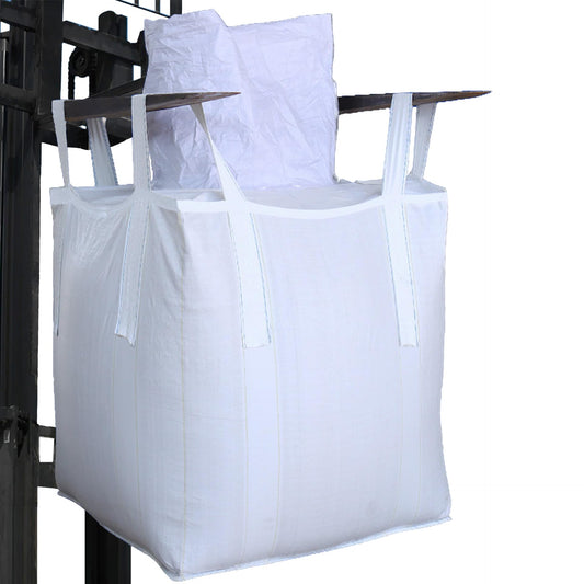 10Pack Aolikebao FIBC Bulk Bag,1.5 Ton Bag, 35.4"L x 35.4"W x 43.3"H,3300lbs SWL Safty Factor 3:1,Woven Polypropylene Bags,Top Circular Feed Inlet Flat Bottom (10)