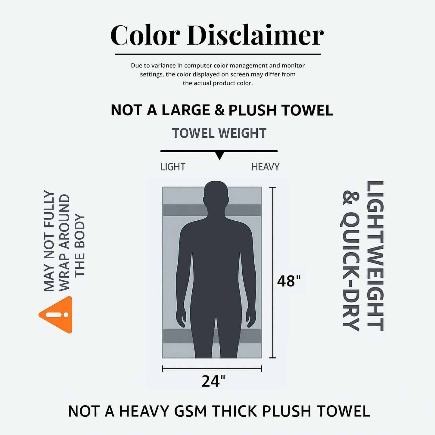 TEXCRAFT Commercial Bulk Pack of 12 Bath Towels – 100% Cotton Terry 24" x 48" – Ideal for Hotels, Salons, Gyms, Spas & Institutional Use – Charcoal Grey