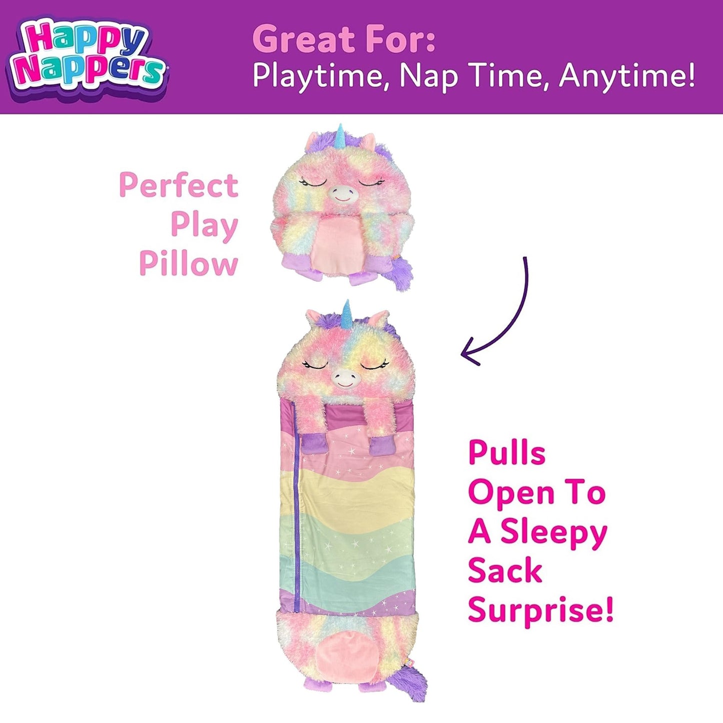 Happy Napper S4 Unicorn Rainbow Large