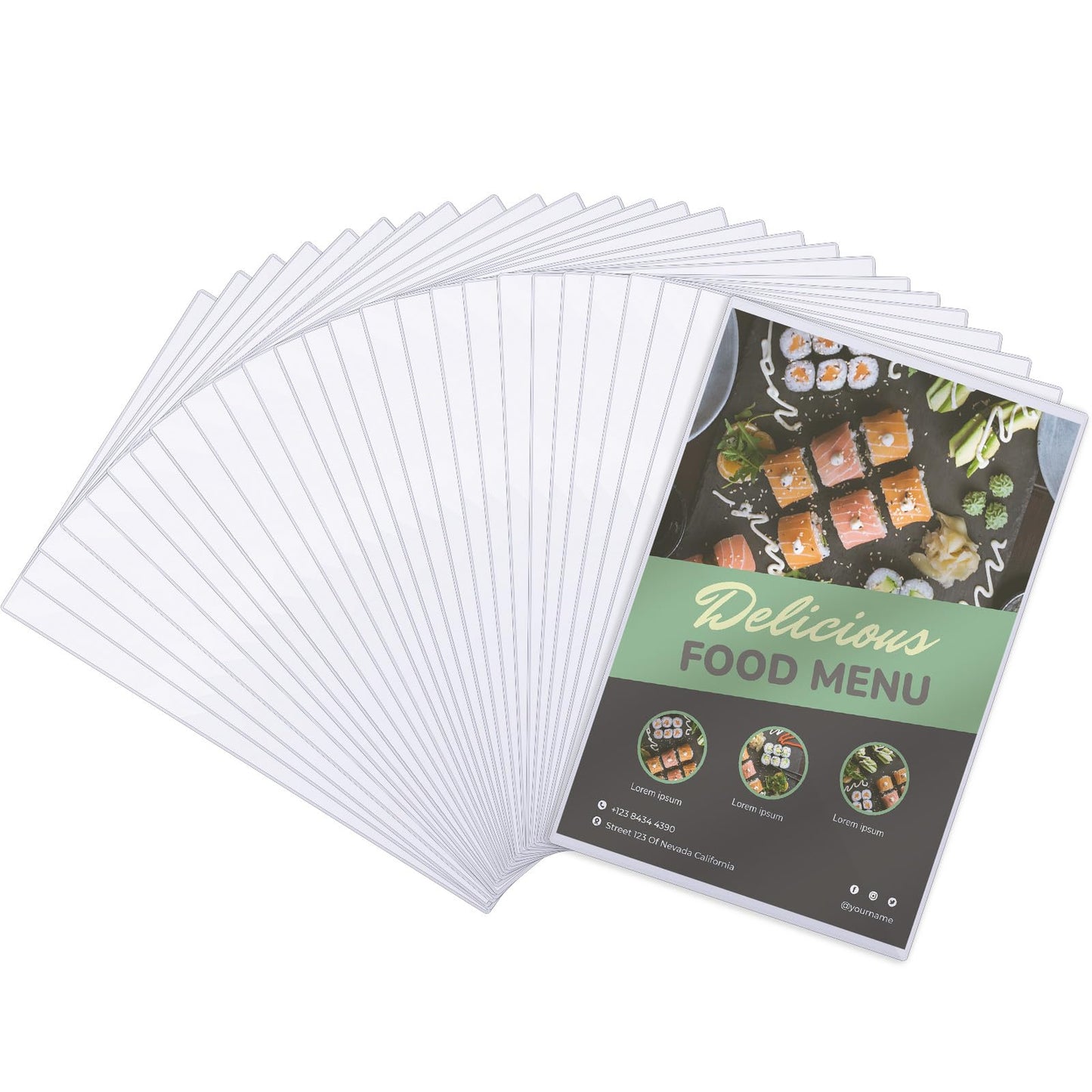 Henoyso 25 Pcs Poster Protector Sleeve 11x17 Inch Clear Rigid Print Plastic Protectors Sheet Heavy Duty Crystal Frame Holder for Magazine Photo Paper Poster Prints