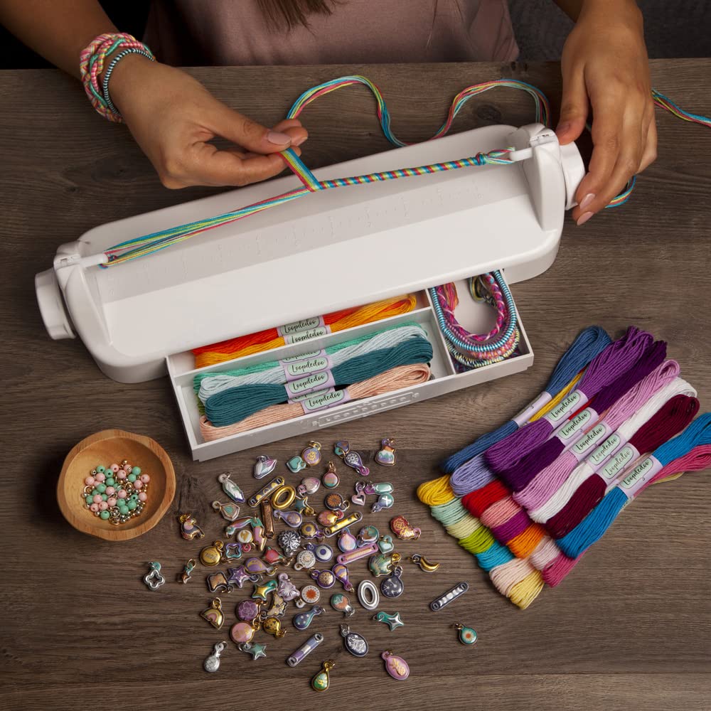 Loopdedoo Deluxe DIY Friendship Bracelet Maker Kit - Make Bracelets in Minutes for Birthdays and Friendship Gifts - Award Winning Crafts Kit for Kids Aged 8+
