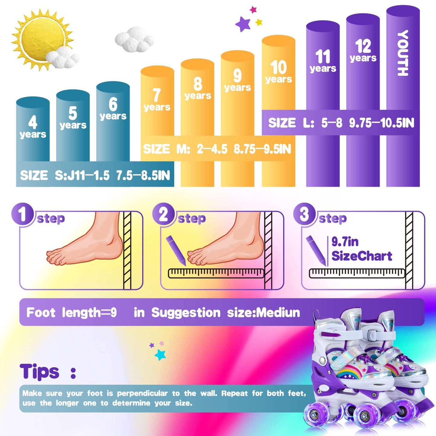 SHDSL Girls Roller Skates for Kids Beginners, Adjustable Roller Skates with All Light Up Wheels, Roller Skate for Girls Shine Fun Illuminating Roller Skate for Boys Beginners patines para niñas