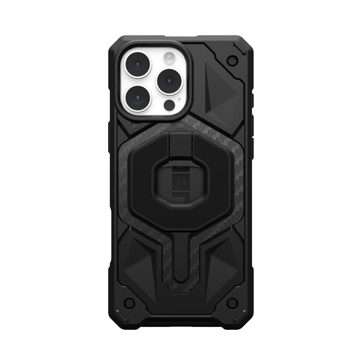 URBAN ARMOR GEAR UAG Magnetic Ring Stand Monarch Mag2 w/Built-in Bottle Opener - Ultra-Strong Double Magnet MagSafe Compatible Metal Phone Ring Grip 360 Rotation Multi-Functional Kickstand, Black