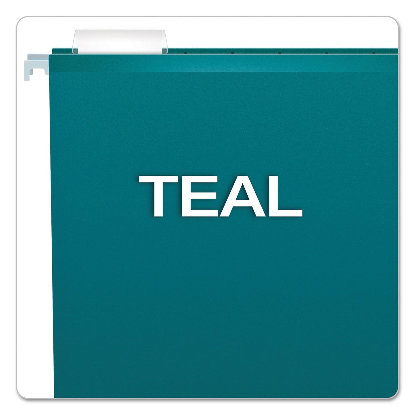Pendaflex Reinforced Hanging File Folders, Letter Size, Teal, 1/5 Cut, 25/BX (4152 1/5 TEA)