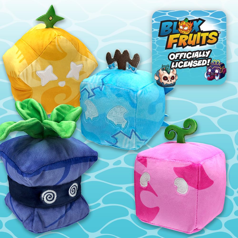 PhatMojo BLOX Fruits - Mystery Fruit Collectible Plush 2-Pack (4" Tall, Series 1) [Includes DLC, Officially Licensed]