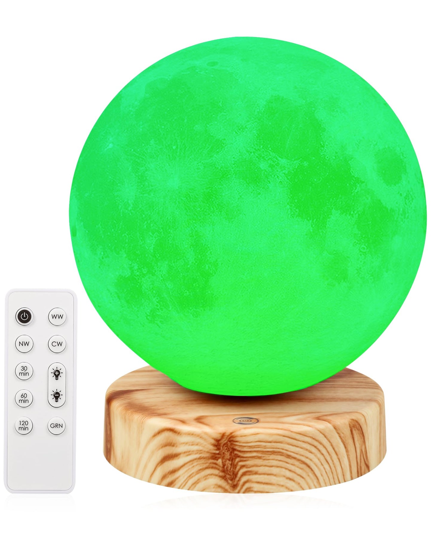 Green Light Therapy Lamp for Migraines Headaches Insomnia Sleep Light Sensitivity Anxiety Relief 520nm Narrow Band Green LED Multi-Mode Warm Natural Cold White Light Desk Lamp Remote Charging Port