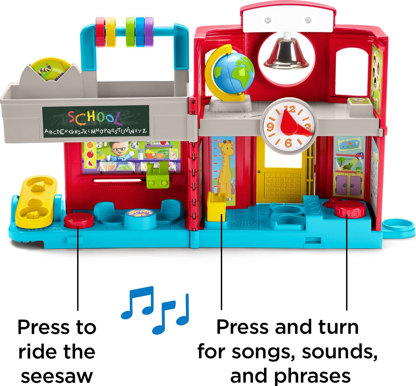 Fisher-Price Little People Friendly School, interactive playset with music, sounds and learning phrases for toddlers & preschool kids ages 1-5 years