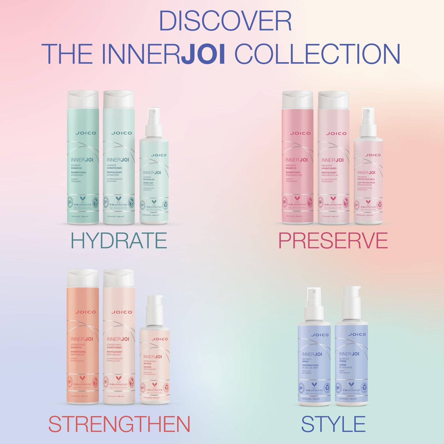 Joico InnerJoi Hydrate Conditioner | For Dry Hair & Scalp | Sulfate & Paraben Free | Naturally-Derived Vegan Formula | 10.1 oz