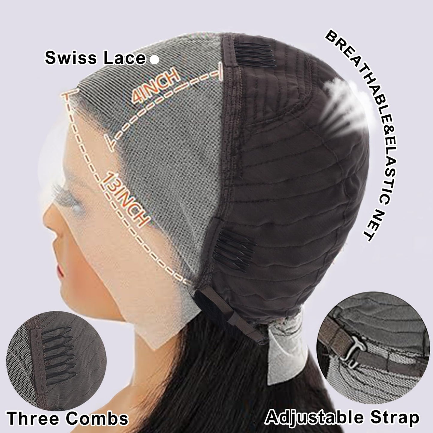 urno ble 13x4 HD Lace Front Bob Wig Human Hair Pre Plucked 180% Density Free Part Short Bob Wig With Baby Hair Straight Bob Lace Front Wigs Human Hair for Women（10in）