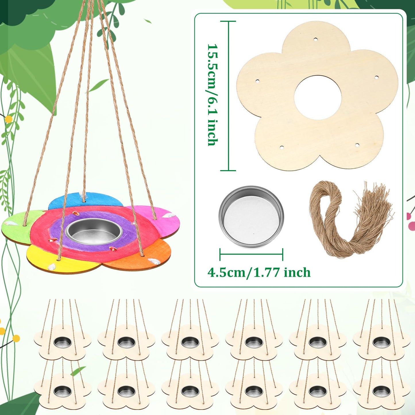 DoubleFill Bird Feeder Craft Kits for Ages 3-8 Arts and Crafts DIY Wooden Painting Kits Outdoor Toys Party Favor Gifts (200 Pcs)