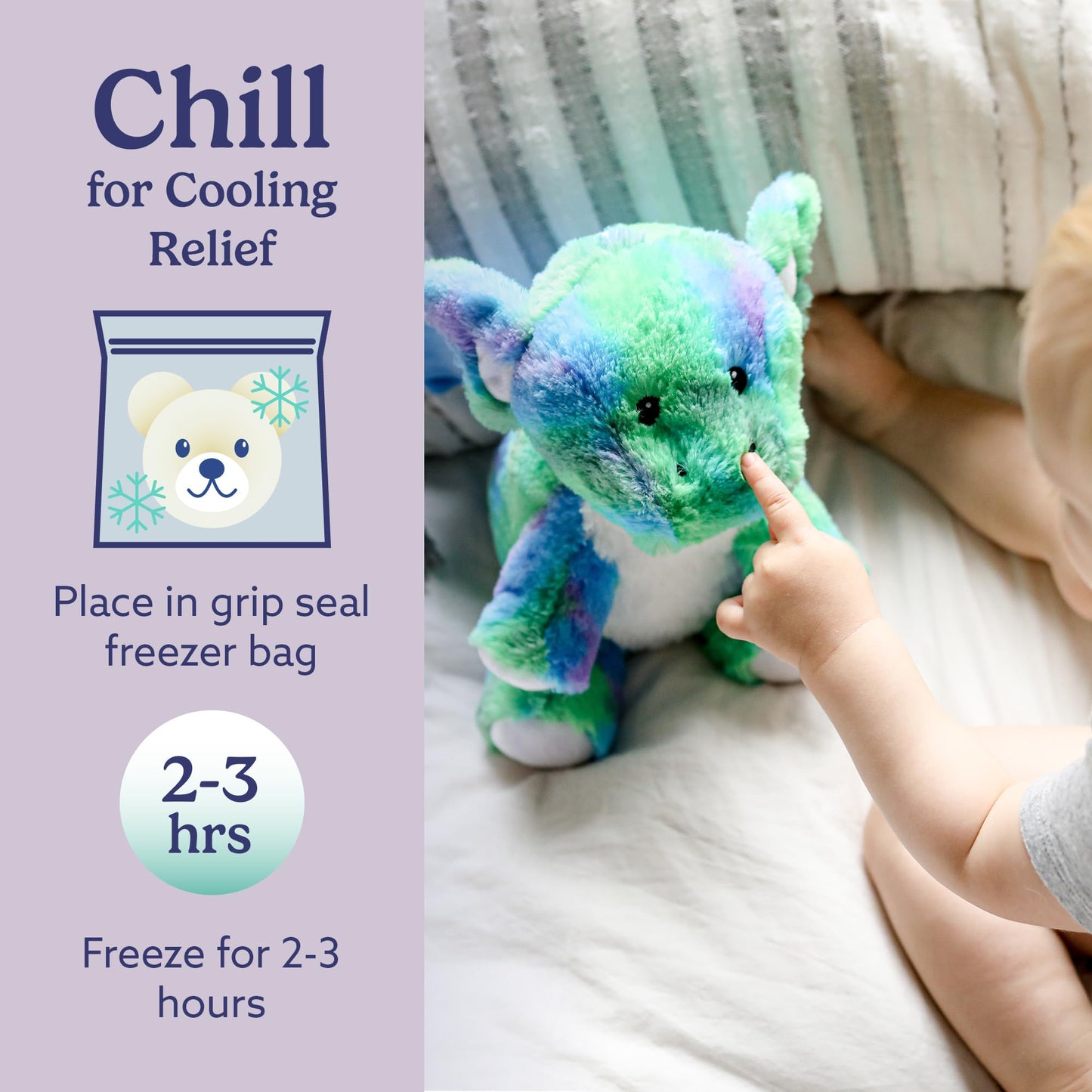 warmies Baby Dragon Heatable and Coolable Weighted Stuffed Animal Plush - Comforting Lavender Aromatherapy Animal Toys - Relaxing Weighted Stuffed Animals for Anxiety