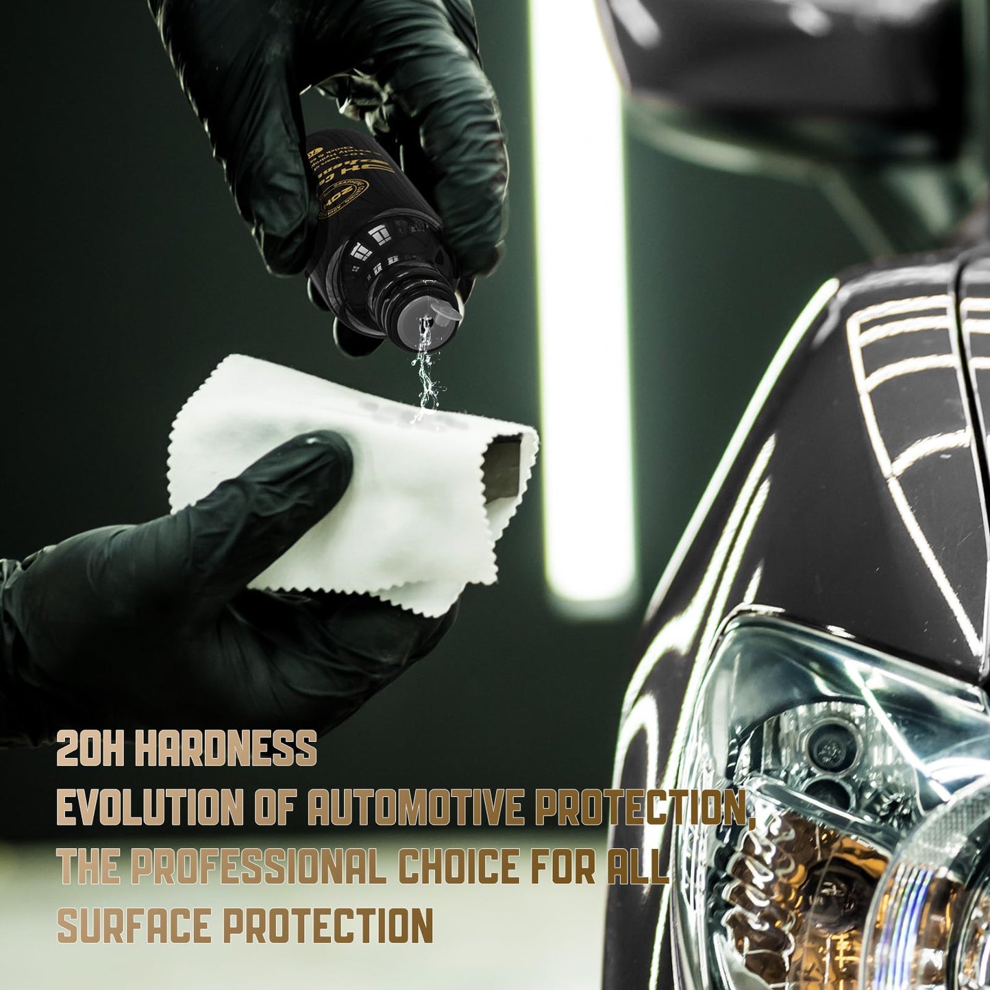 20H Professional Graphene Ceramic Coating for Cars (70ml) - 10+ Years Protection, Hydrophobic, Scratch & UV Resistant, High Gloss Finish - Professional-Grade Car Detailing Kit - Easy Application