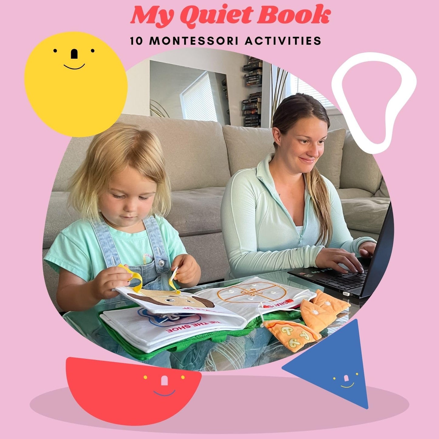 My Quiet Book Airplane Activities for Toddlers Car Plane Montessori Busy Book for Toddlers Age 1-3 All Parts Attached Gifts for Girls Age 1 2 3 4