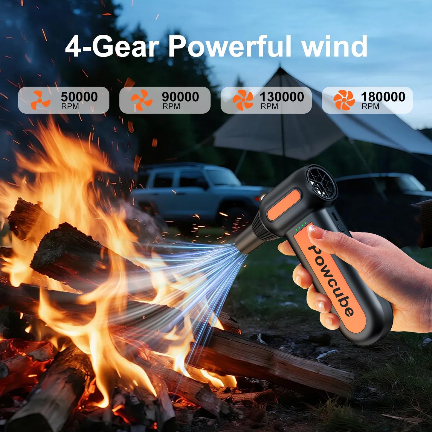 2-in-1 Compressed Air Duster 180000RPM Powerful Motor, Cordless Mini Vacuum Cleaner, 10,000mAh Battery, Portable Electric Air Duster, Dust Blower for Computer, Keyboard, Outdoor, House, Car and Office