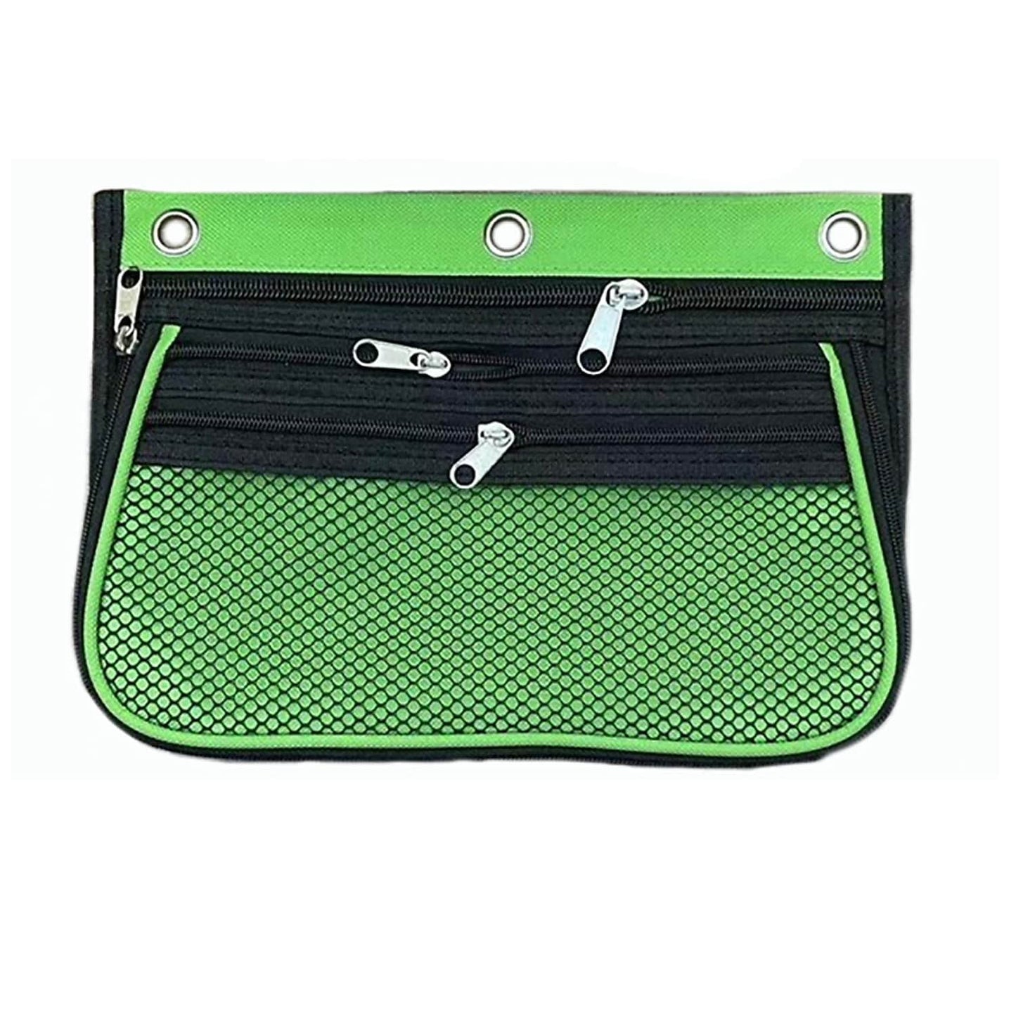 Charles Leonard Expandable 3-Pocket Binder Pencil Pouch, Expands to 2.25", 10.25" W x 7.25" H x 2.5" D, Assorted Colors, 24 Per Pack (76365-ST)