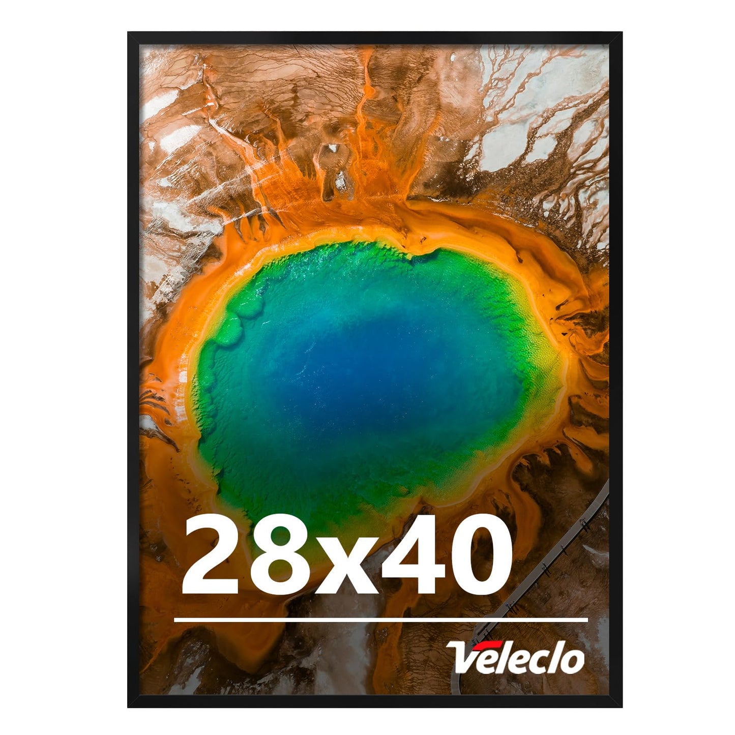 Veleclo 28x40 Picture Frame for Wall Display, 28x40 Black Picture Frame with Shatter Resistant Plexiglass, Stable and Sturdy 28 x 40 Poster Frame for Wall Display, Handpicked Gift Collection, 1 Pack