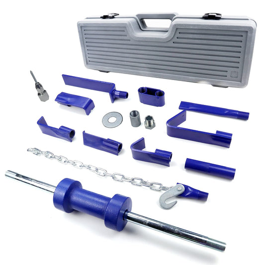 FEXON Automotive Dent Puller with Universal Slide Hammer Auto Body Truck Repair Tool Kit Repair Frame Set with Carrying Case 15PCS
