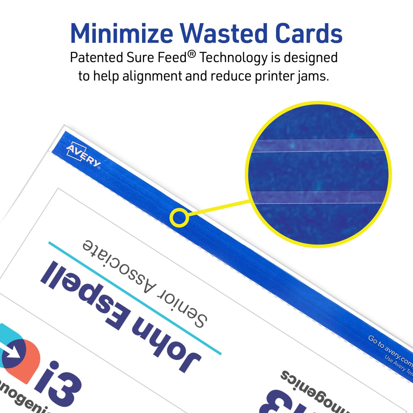 Avery Printable Tent Cards, Sure Feed Technology, 2.5" x 8.5", White with Embossed Border, 2-Pack, Total of 200 Blank Place Cards for Laser or Inkjet Printers (25305)