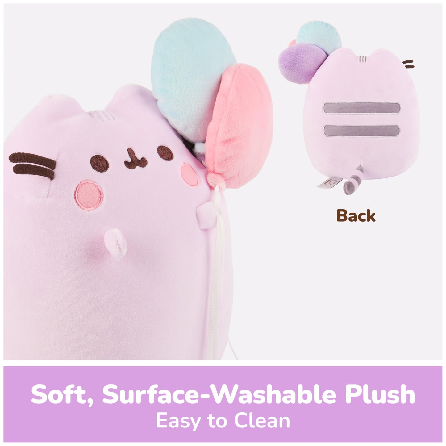 GUND Pusheen 15th Anniversary Squisheen Plush, Squishy Toy, Collectible Plush, Cat Stuffed Animal for Ages 8 and Up, Pink, 9.5”