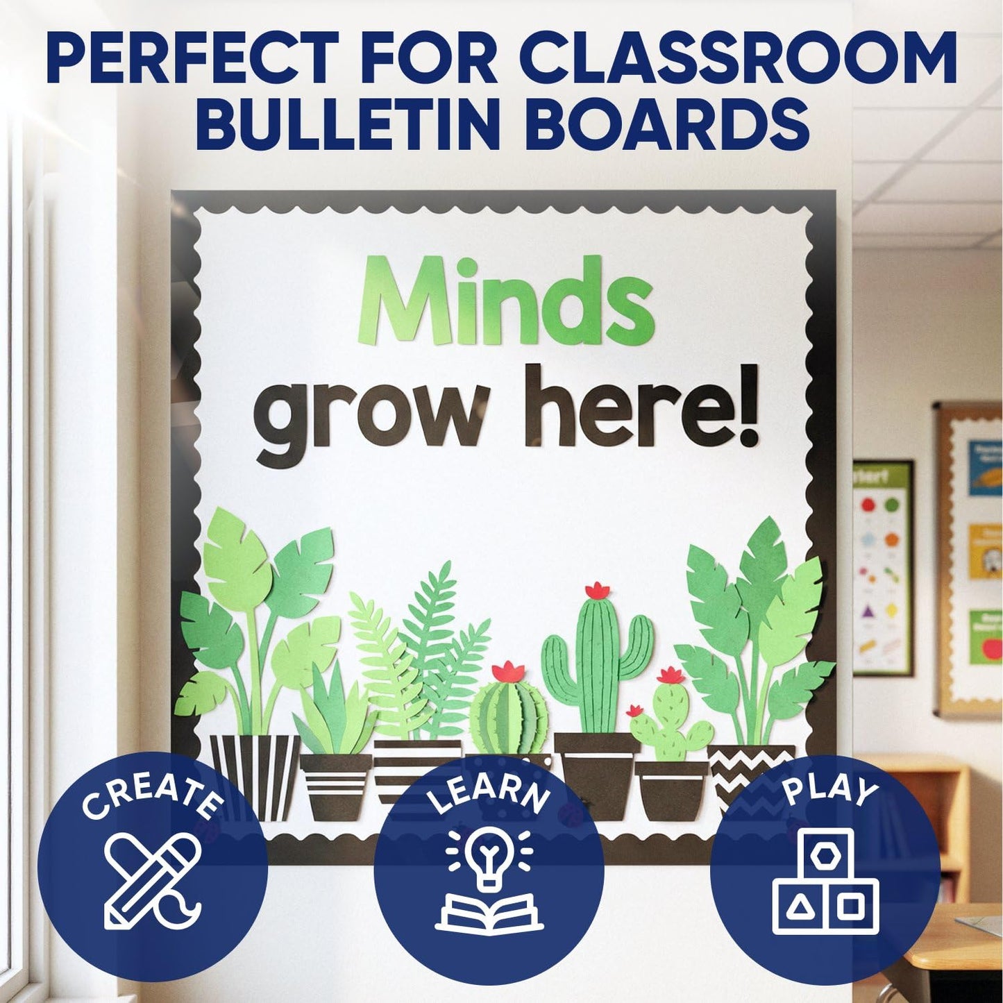 Black Construction Paper Roll 36" x 100 ft – Made in USA – 36" Bulletin Board Paper for Classroom & School, Teachers & Kids