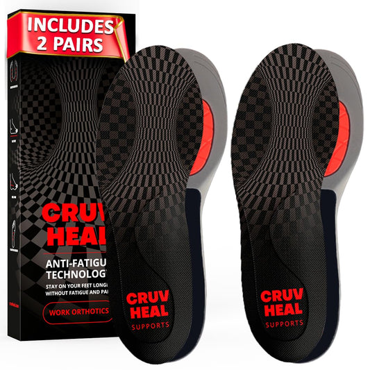 2 Packs of Work Orthotic Insoles - Anti Fatigue Medium Arch Support Shoe Insert Men Women - for Plantar Fasciitis Flat Feet Leg - Relieve Foot Pain - Work Boot Insoles for Standing All Day (Gray, L)