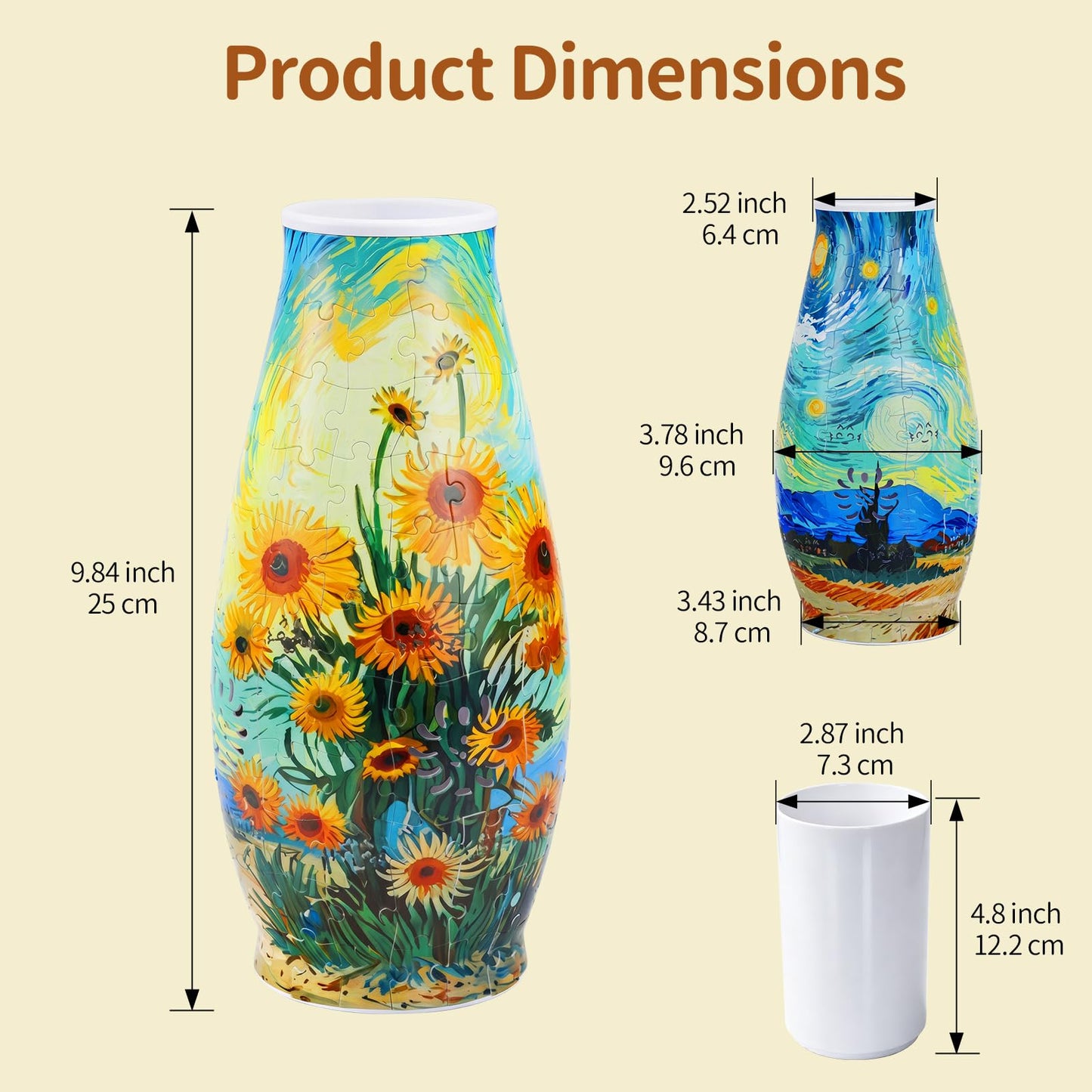 BELEEV 3D Puzzles for Adults, Unique Arts and Crafts for Adults, Unique Housewarning Gifts for Women & Men (Sunflower)