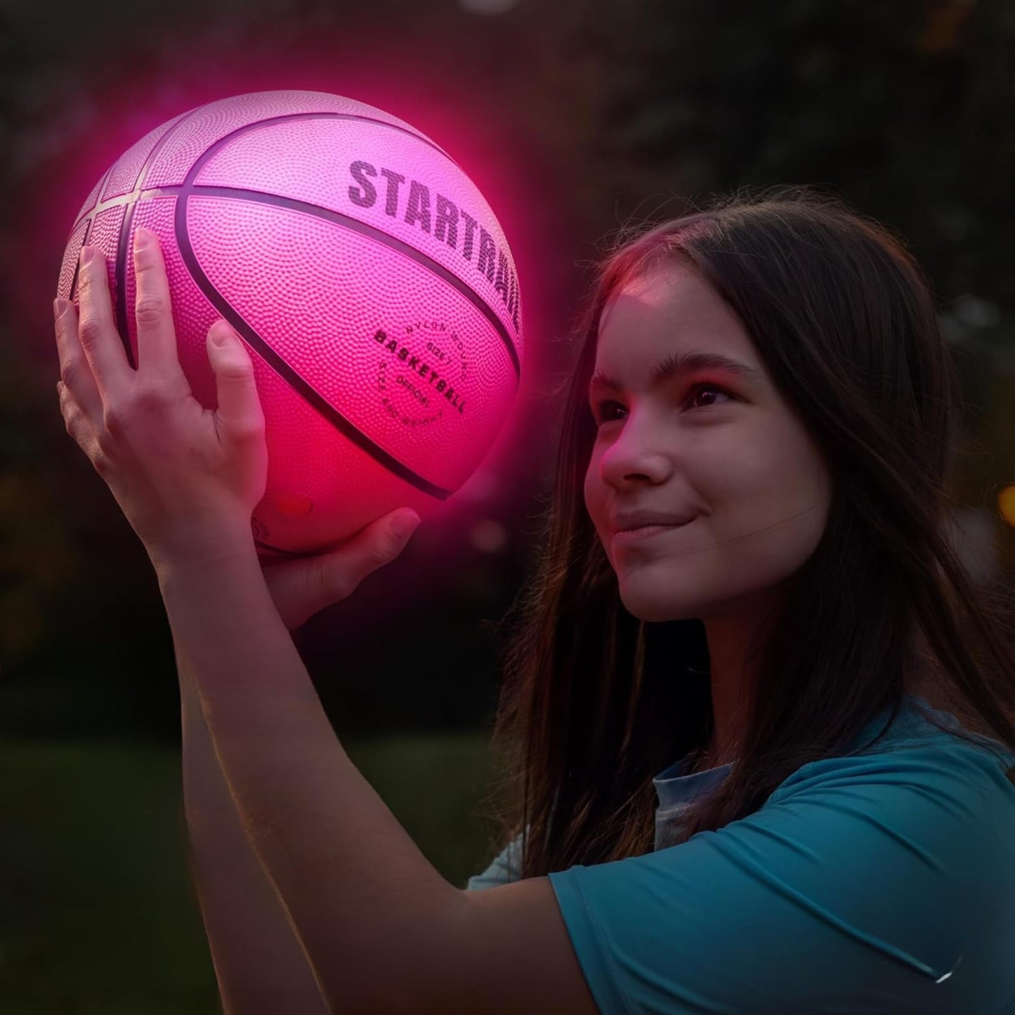 Glow in the Dark Basketball - LED Light Up Basketball - Sports Gear Accessories Gift for Girls Age 8-15+ | Extra Battery and 3 Pumps Included | Girls Teen Gift for Ages 8-15+ | Outdoor Sports Gear