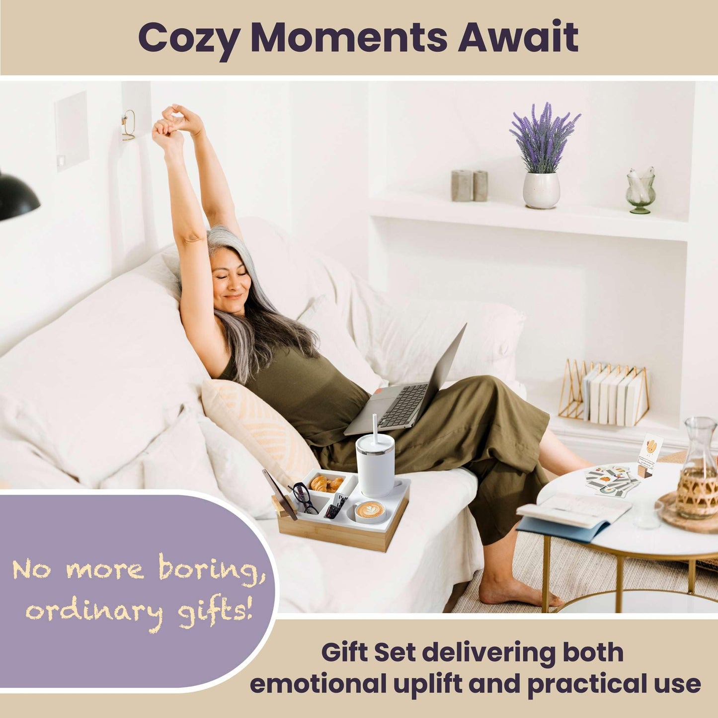 Lavender Get Well Recovery Gift – A Comforting Care Package for Women After Surgery, Perfect for Chemo Patient Gifts or as a Ready-to-Send Comfort Basket for a Quick Pick Me Up to Help Her Feel Better