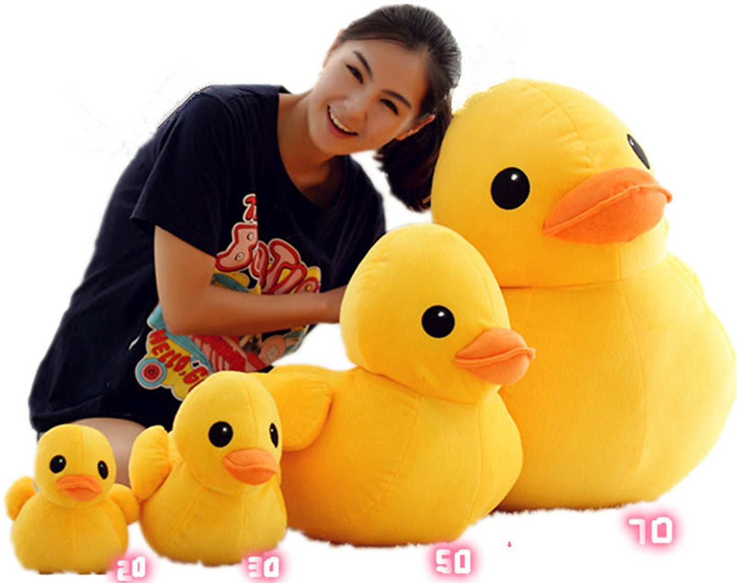 50cm/19inch Plush Yellow Duck Soft Stuffed Animal Toy Sofa Decoration for Kids Birthday