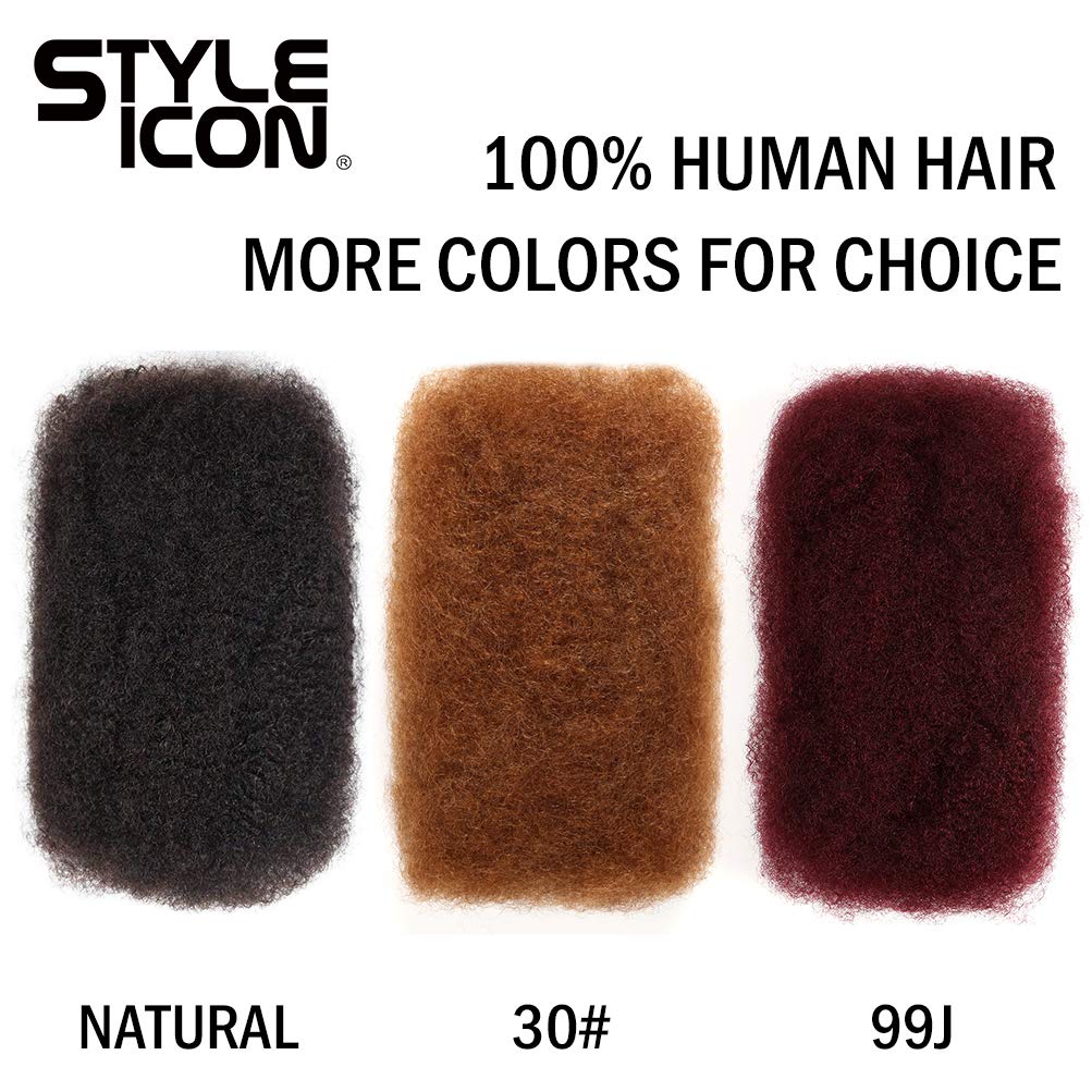 Style Icon 3 Bundles Afro Kinkys Bulk Human Hair (14"/14"/14", Natural Black) - Afro Twist Braiding Hair - Curly Hair Extensions Human Hair - Afro Bulk Braiding Hair for Dreadlocks - Loc Braiding Hair