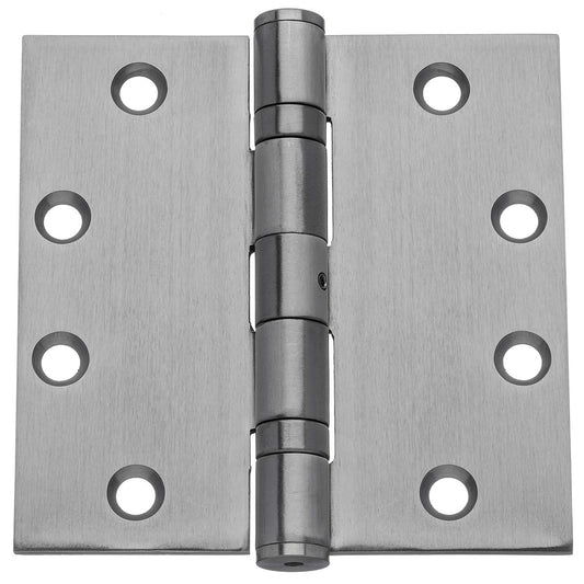 Dynasty Hardware Door Hinges, Heavy Duty 4.5x4.5 Full Mortise Ball Bearing Design for a Smooth Quiet Swing, Ideal for Commercial or Heavy Doors, Non-Removable Pin, Stainless Steel Finish, 3-Pack