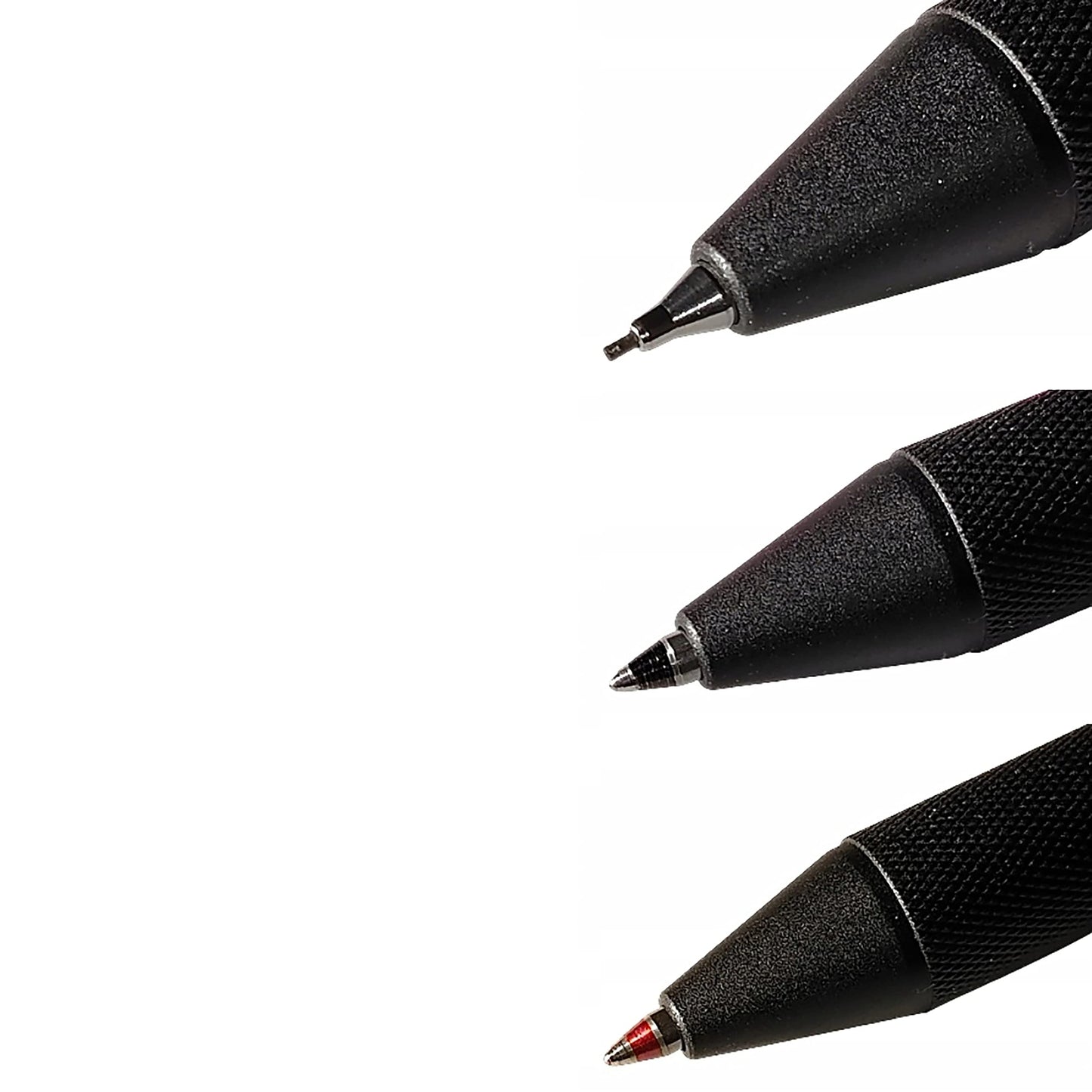 rOtring 600 3-in-1 Multicolor Pen and Mechanical Pencil, Switches Between 2 Ballpoint Pen Fine Point Tips (Black and Red Ink) and 1 Mechanical Pencil Tip (0.5mm Lead), Silver Barrel